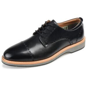 Thomas & Vine Mens Fremont Cap Brogue Derby Shoe Comfort Lace Up Black SZ 8.5 M